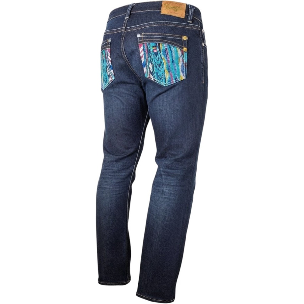 Coogi Womens Jeans Size 18 Dark Wash Knit Pocket Straight‎ Leg Denim Streetwear